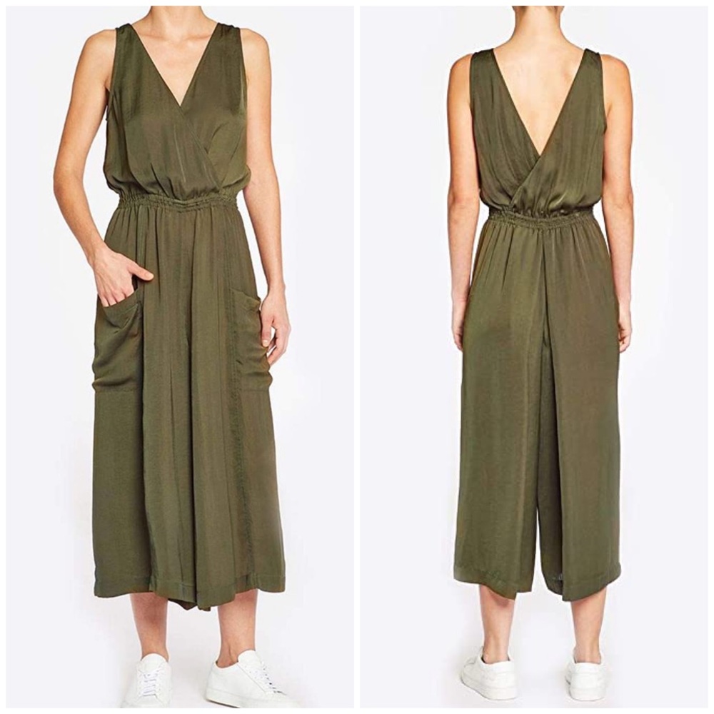 Silky Brochu Walker Nyssa Wide Leg Green Jumpsuit L
